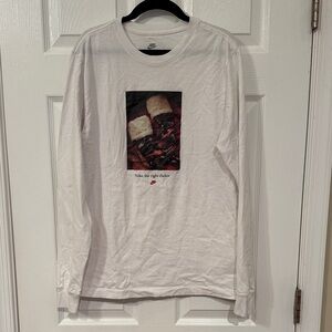 Nike “The Right Choice” Graphic White Long Sleeve Men's Tee